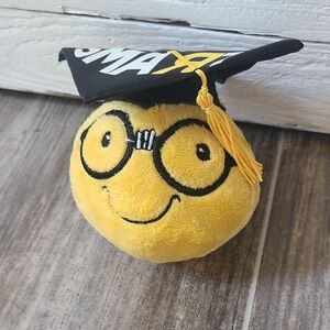 I Is Smart Dan Dee Graduation Smiley Face 4" Plush tested works